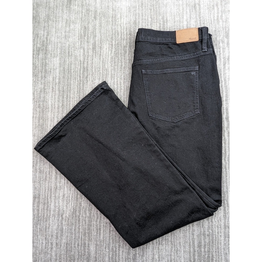 Madewell The Perfect Vintage Flare Jeans Black Denim Size 32 Jeans Womens 36x30